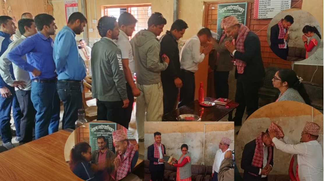 लेकममा प्रशासकीय प्रमुखका रूपमा जोशी हाजिर, सबैले गरे स्वागत ।