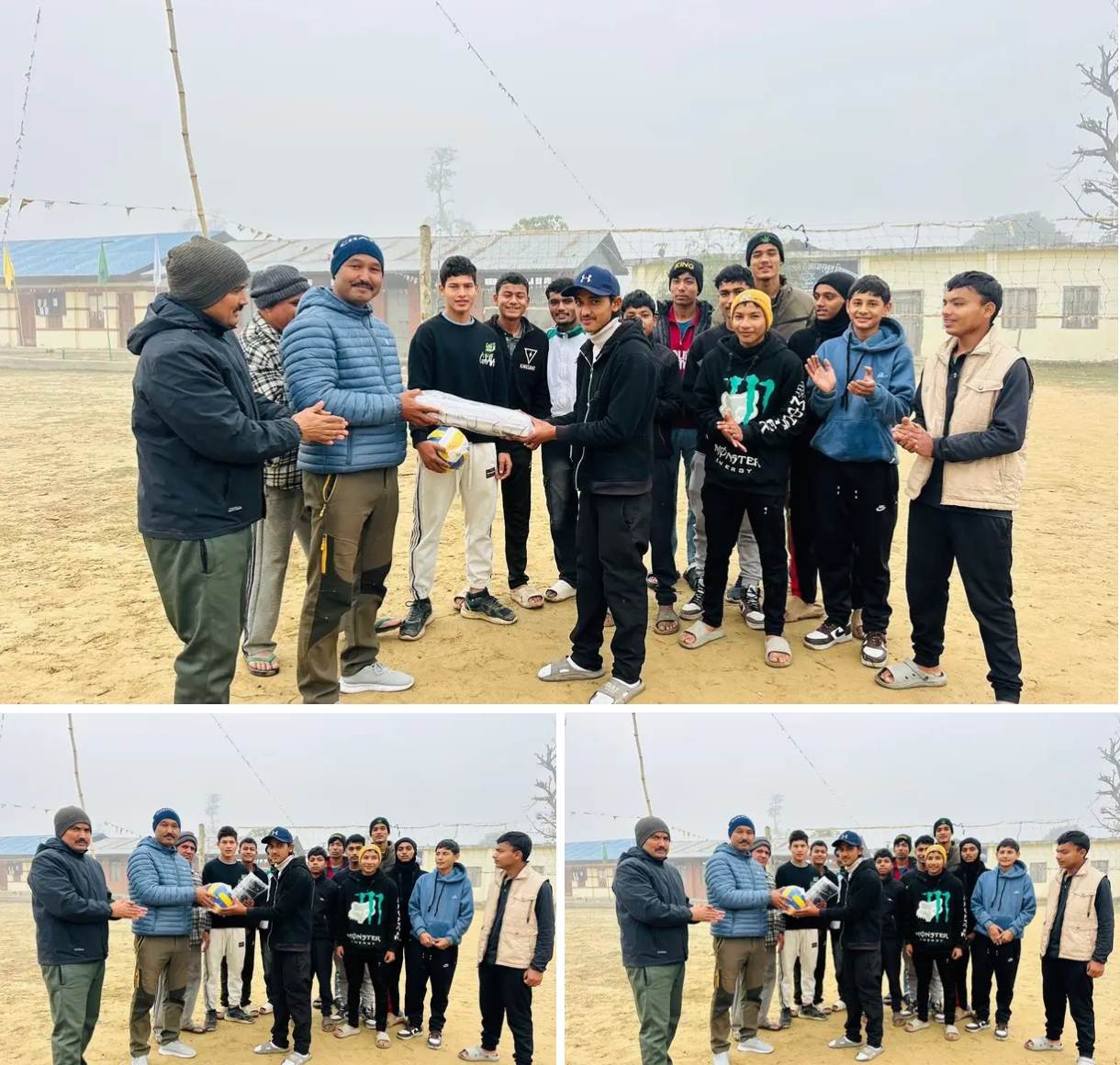 लालझाडी ५ का तर्फबाट प्रगतिशील युवा क्लबलाई भलिबल र नेट वितरण ।