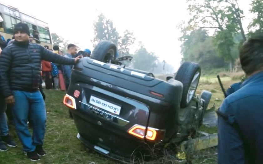 गाेदावरिमा दुर्घटना ६ जना घाइते ।