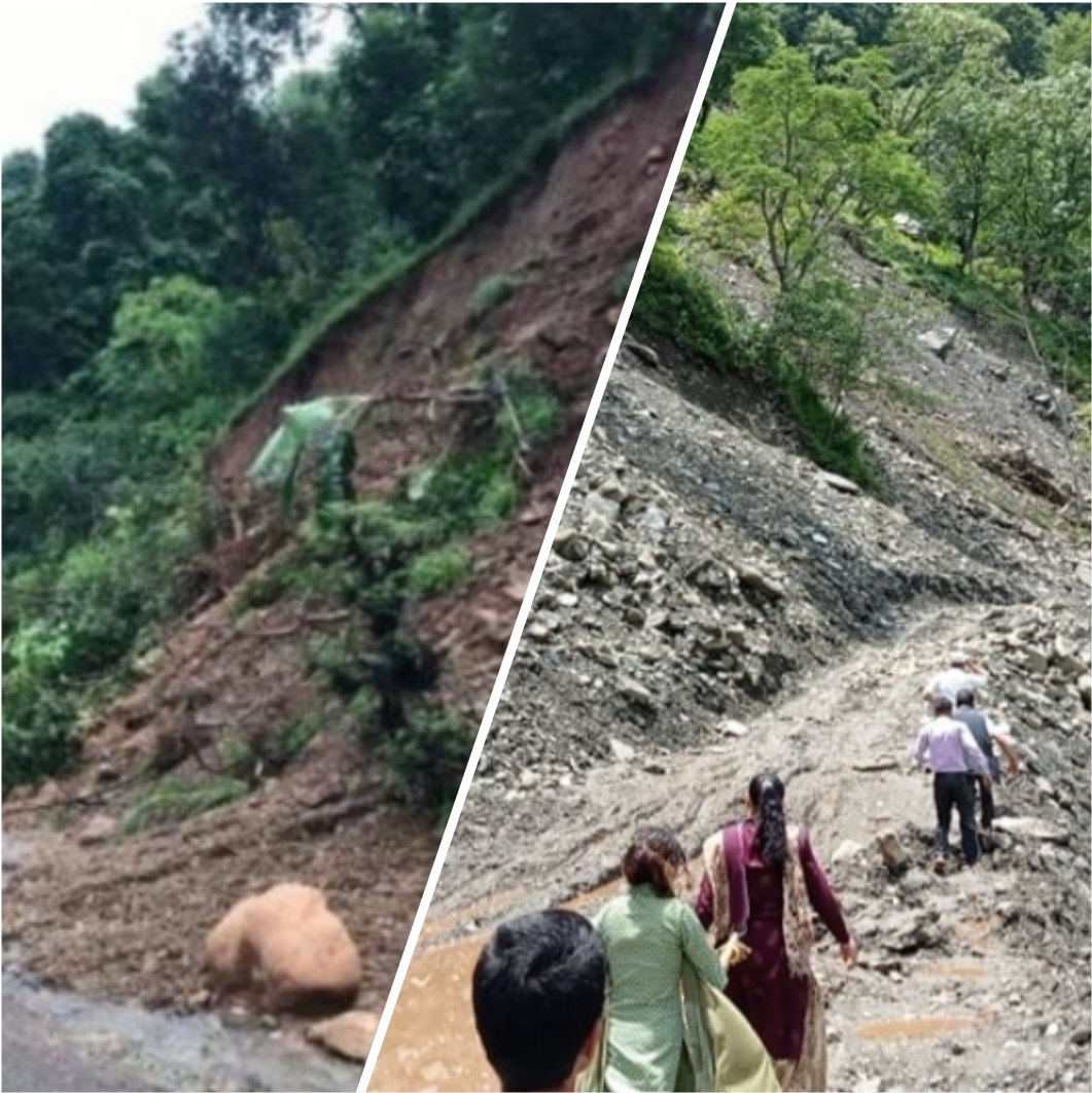 अम्काेट पहिराेले बाजुरा जाेड्ने सडक अबरुद्ध यात्रु मारमा ।