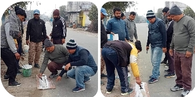 सडक दुर्घटना न्युनिकरणको लागी दोधारा चाँदनीमा रोड मार्किङ’