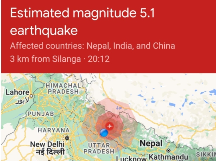 धनकुटामा गयाे भुकम्प ।