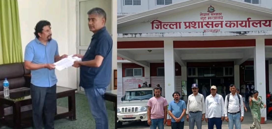 कञ्चनपुरमा प्रमुख जिल्ला अधिकारीलाई संयुक्त एम्बुलेन्स चालक संघद्वारा ज्ञापनपत्र