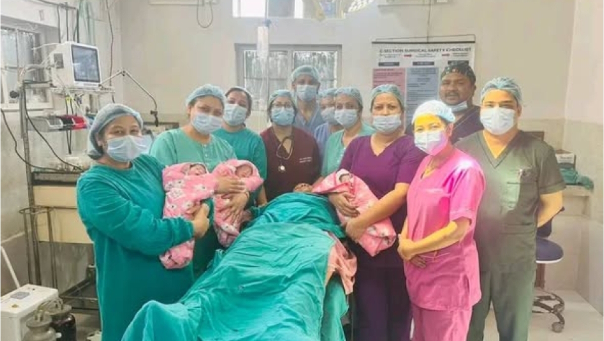 सेती प्रादेशिक अस्पतालमा एक महिलाले एकैपटकमा तीन बच्चाको जन्मदिन